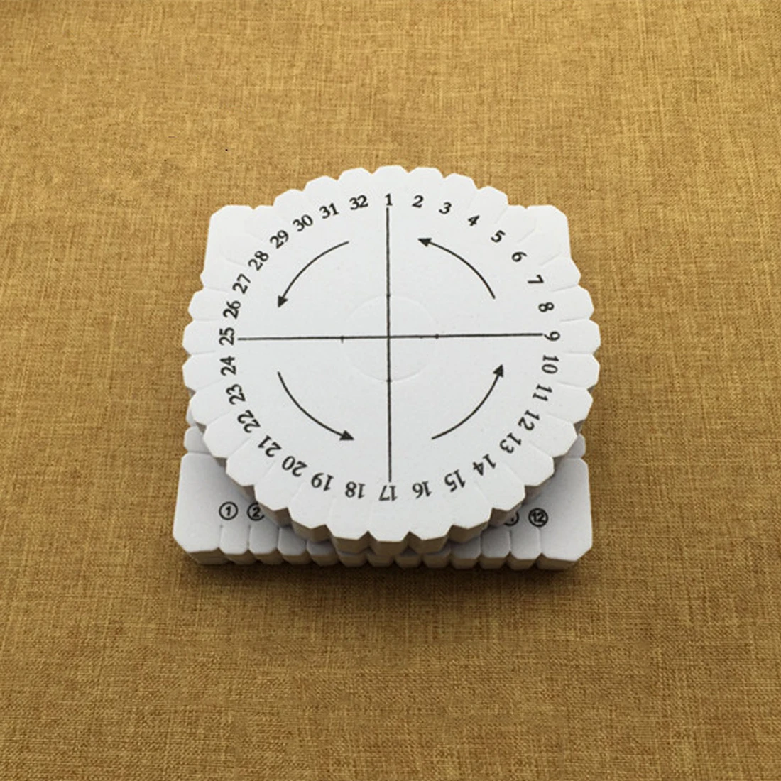 

Round Square Disc 2PCS Macrame Braided Cord String Bracelet Handmade Weaving Disk Plate DIY Material Sewing Tool