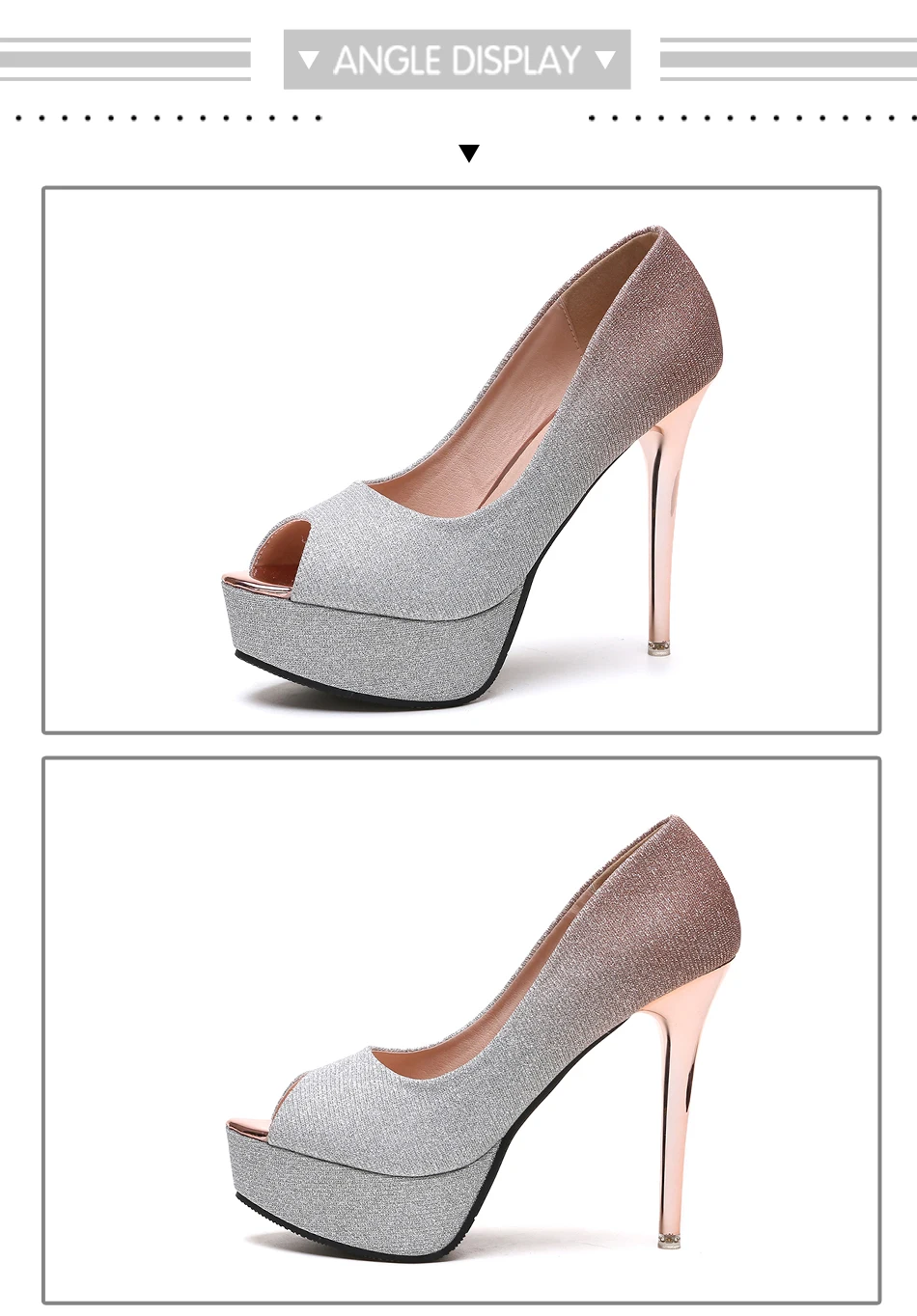 BYQDY/ г.; Осенняя модная обувь; женская обувь на каблуке; весенняя обувь на платформе цвета шампанского; модельная обувь с открытым носком; Серебряная Пряжка; женские туфли-лодочки на шпильке