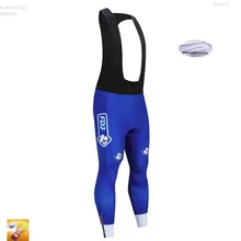 Синий команда FDJ Для мужчин езда на велосипеде штаны для велосипеда MTB велосипедные шорты 16D гель площадку Зимние флисовые Ciclismo спортивный нагрудник шорты дышащий