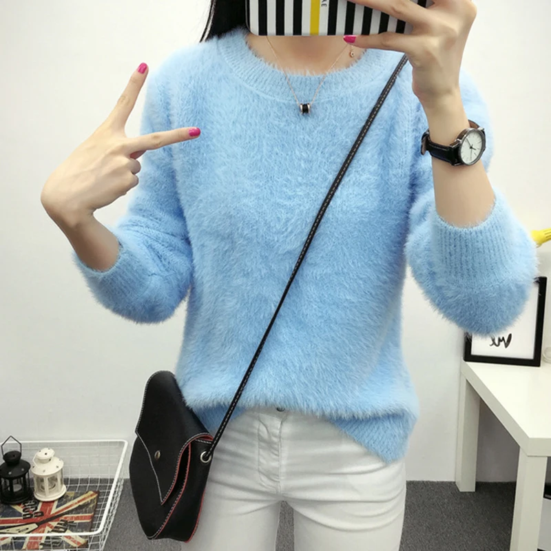 Pull Femme Christmas Sweater Blusas De Inverno Feminina 2017 Korean Knitted Oversized Sweater Women Jumper Mohair Pullover Pink Pull Femme Christmas Sweater Blusas De Inverno Feminina 2017 Korean Knitted Oversized Sweater Women Jumper Mohair Pullover Pink