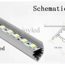 25 метров Свет Бар LED Жесткий полосы лампы 72leds SMD5050 LED с V образный Алюминий