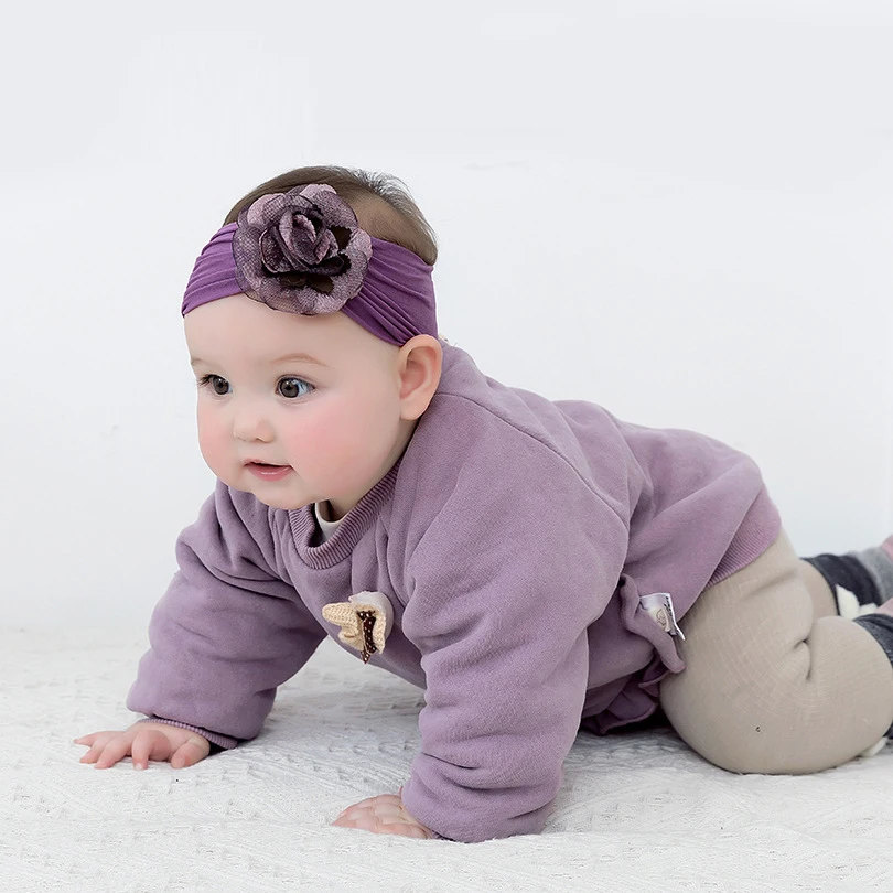 Flower Baby Girls Headwear Cute Infant Toddler Headbands For Girls Photography Props Nylon Headbands Baby Girls Accessories (3)