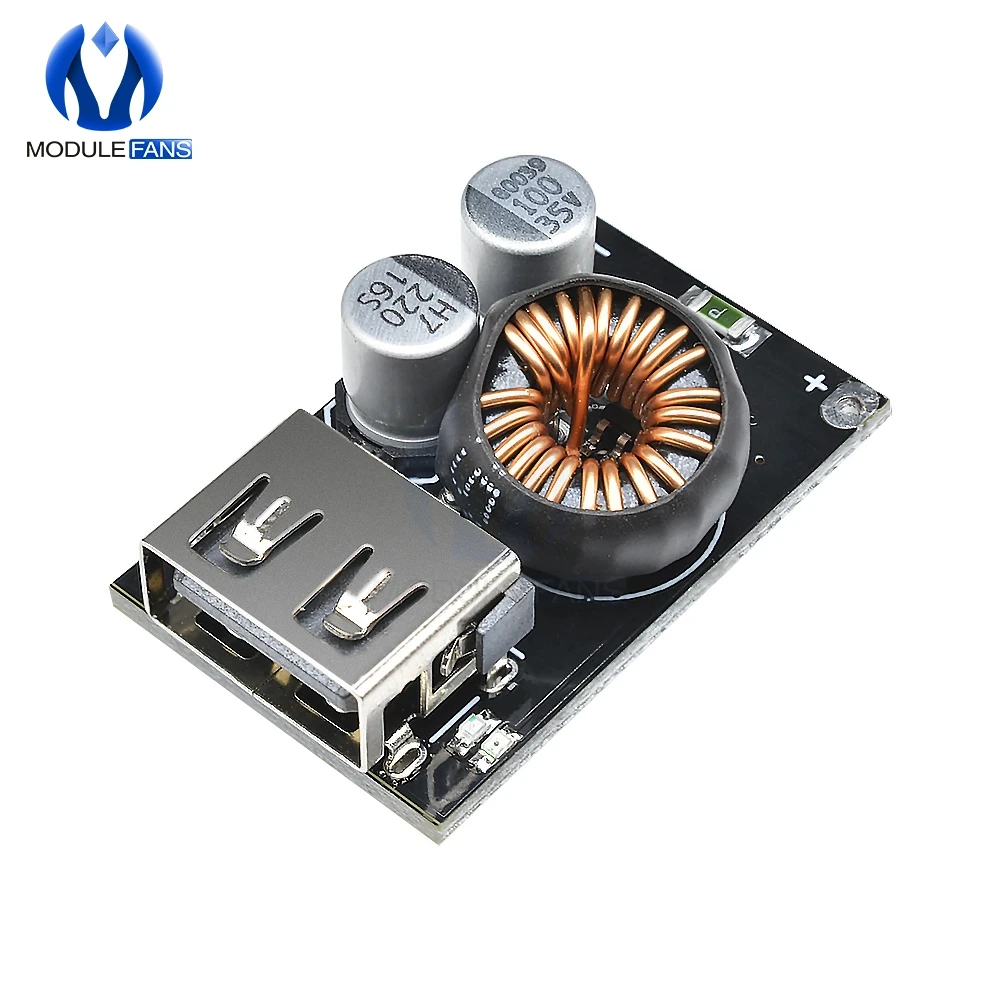 

QC2.0 QC3.0 Fast Quick Charger USB Module Board High Efficiency DC-DC Step Down Buck Converter 10V-32V To 3.8V-12V Mobile Phone