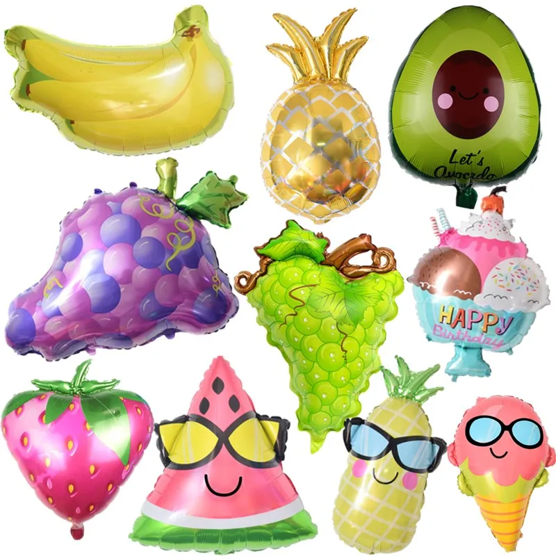 

Birthday Balloons Flamingo/Pineapple/Avocado Cup Foil Balloon Birthday Decoration Kids Adult Party Beach Party Helium Air Globos