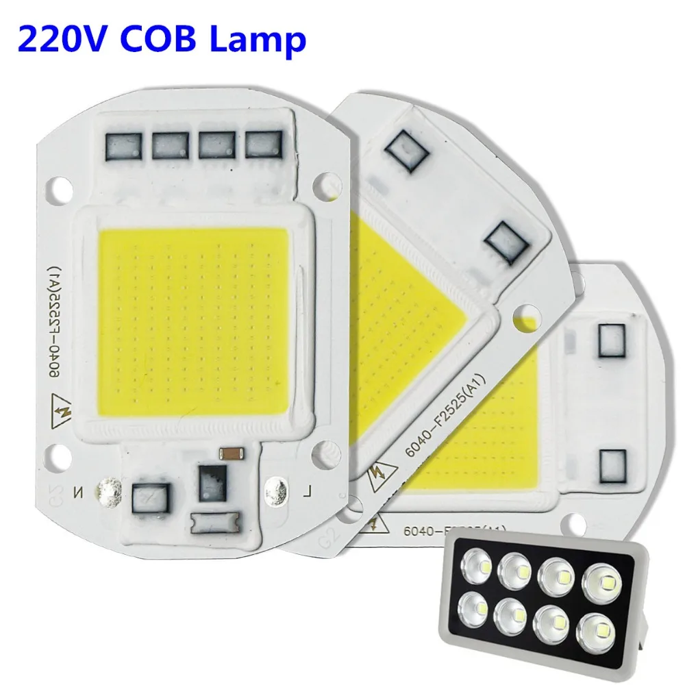 SMD COB Точечный светильник AC 220V чип для светодиодной лампы Beans Smart IC 20W 30W 50W