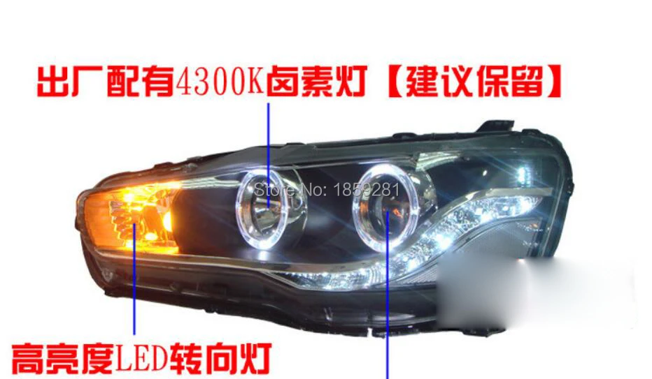 Mitsubiish Lancer headlight2008~, подходит для LHD,! ASX, Lancer противотуманный светильник, Lancer EX, LX, Outlander, galant, grandis