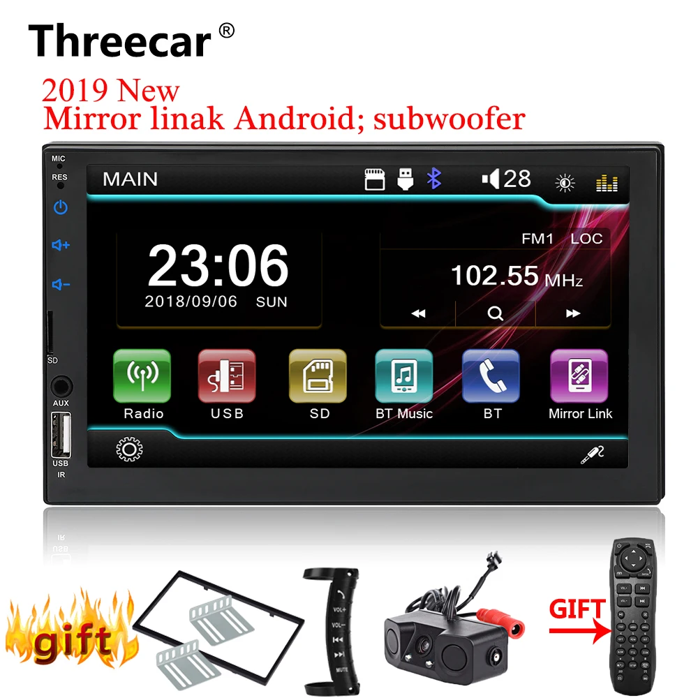 2 din font b car b font font b radio b font 7 Mirror link Android