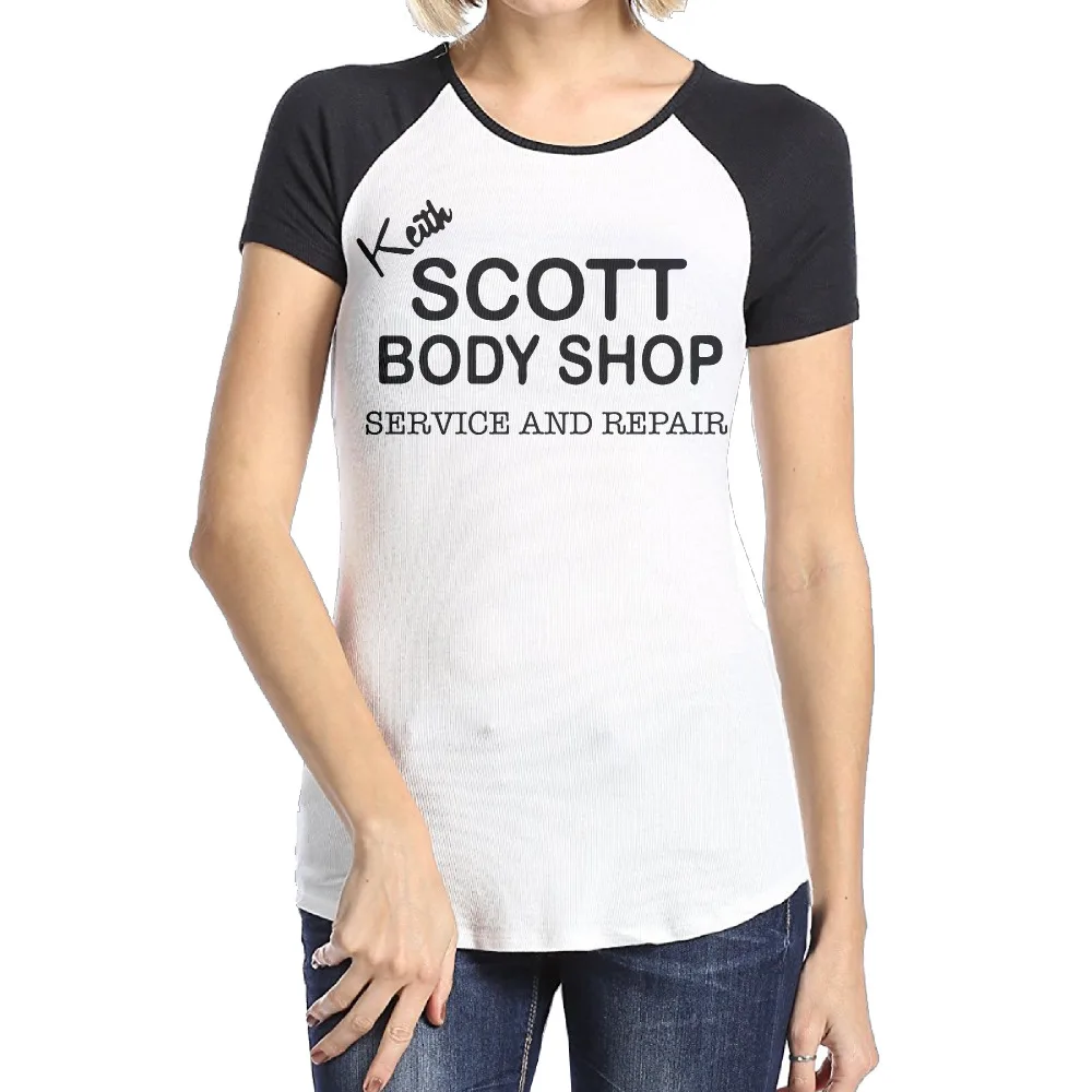 Women Keith Scott One Tree Hill Body Shop Carolina TV Fashion top tees