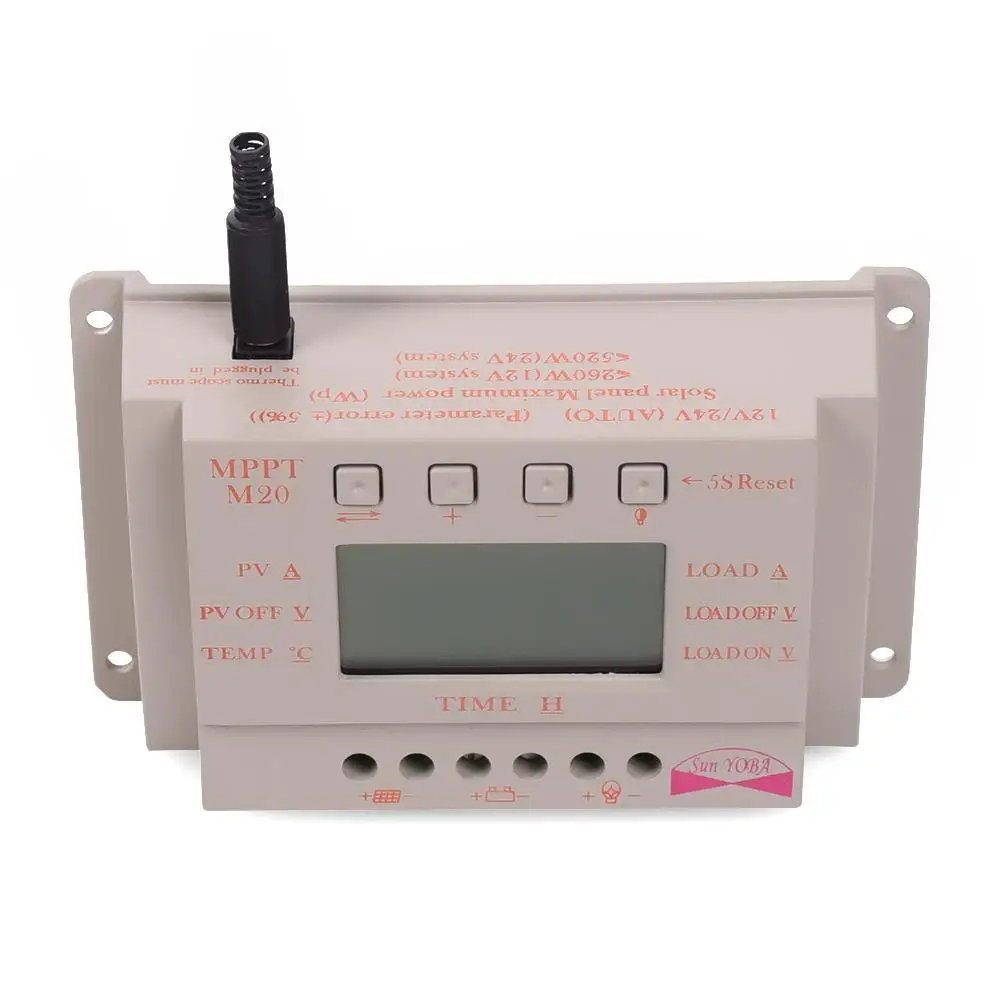 2015 LCD 20A MPPT солнечная панель регулятор заряда батареи 12 V/24 V 260 W/520 W APJ|charge controller|20a