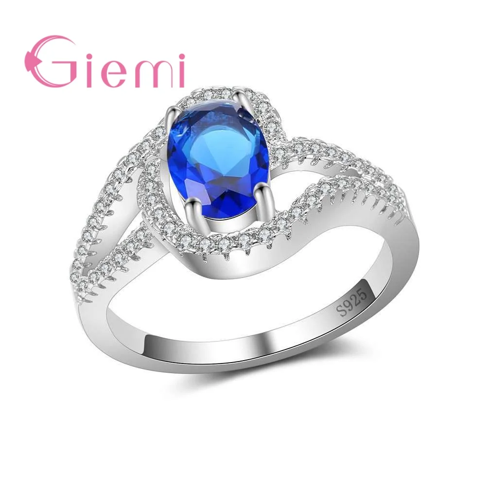 Trendy Infinity Forma Twist Fascia Di 100% Anelli D'Argento Per Le Donne Amano I Regali Lucido Cristallo Austriaco Di Fidanzamento Anel Femal