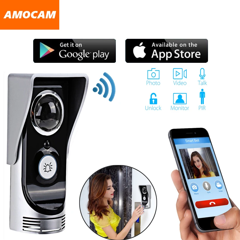 ##BUY Wireless 4G WiFi 720P Video Door Phone Intercom Doorbell IP System Remote Unlock Alarm Monitor for Android IOS Phone APP