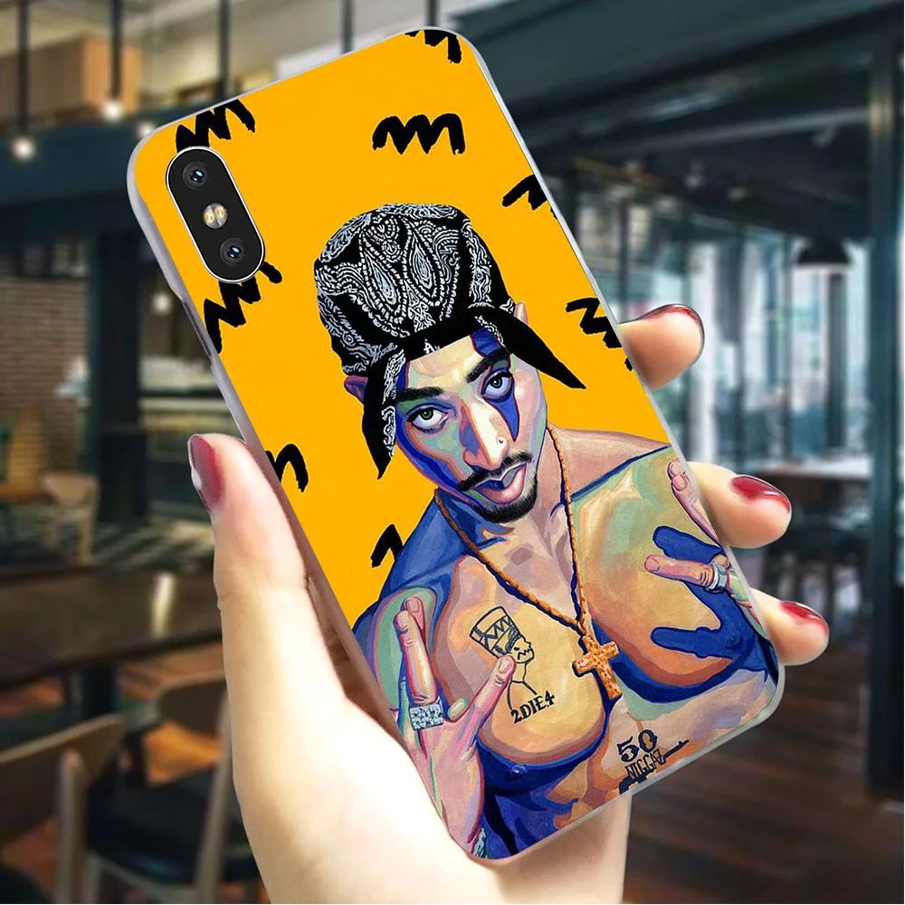 Plastic Phone Case for iPhone 6S Plus 2Pac Tupac Shakur Cover for iPhone 7 Plus Covers 8 XR 6S Plus 7 5 5S SE Xs Max