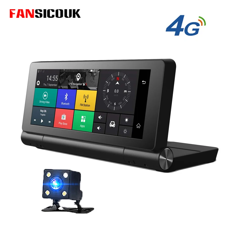 4G ADAS Автомобильный видеорегистратор Android Wifi Bluetooth GPS навигация 1080P 24 часовой
