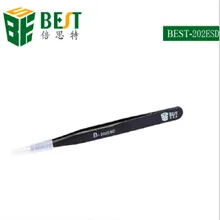 BST-202ESD Пинцет качество сталь пинцет Advanced ESD антистатические анти-кислотная инструмент для пинцета точность износостойкие приспособление