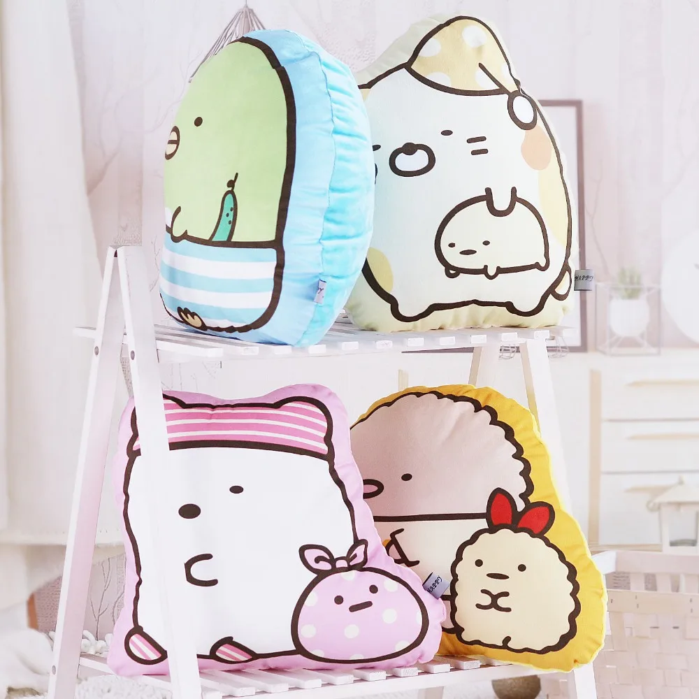 

San-X Corner Bio Kawaii Plush Pillow Stuffed Toys with Blanket Japanese Animation Sumikko Gurashi Pillow Kids Toys Girls Gifts