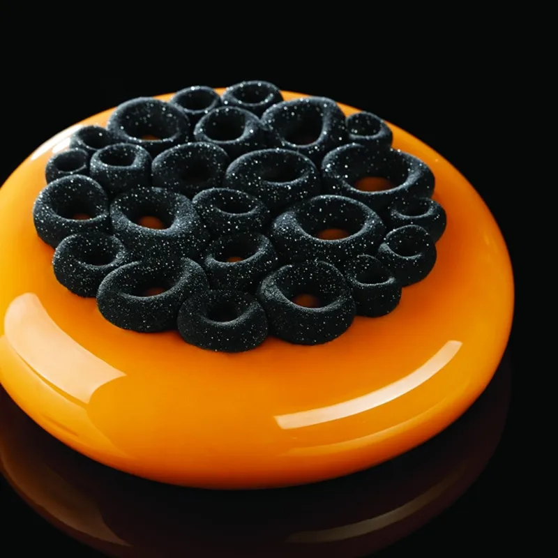 SHENHONG 2 полости различных цветов форма для выпечки силиконовая форма для изготовления круглого пончика случайный микроволновый безопасный DIY украшения торта инструменты