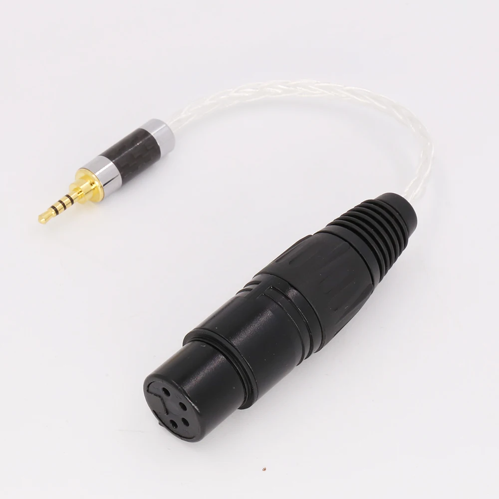 20 см 8 &quot2 5 мм разъем для наушников на 4 Pin XLR Женский Aux кабель TRRS аудио полюс 7N OCC