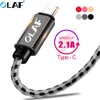 OLAF-Cable USB tipo C de carga rápida, Cable de datos 3,1, cargador de teléfono, para Samsung S9, S8, Note 9, 8, pocophone F1 ► Foto 1/6