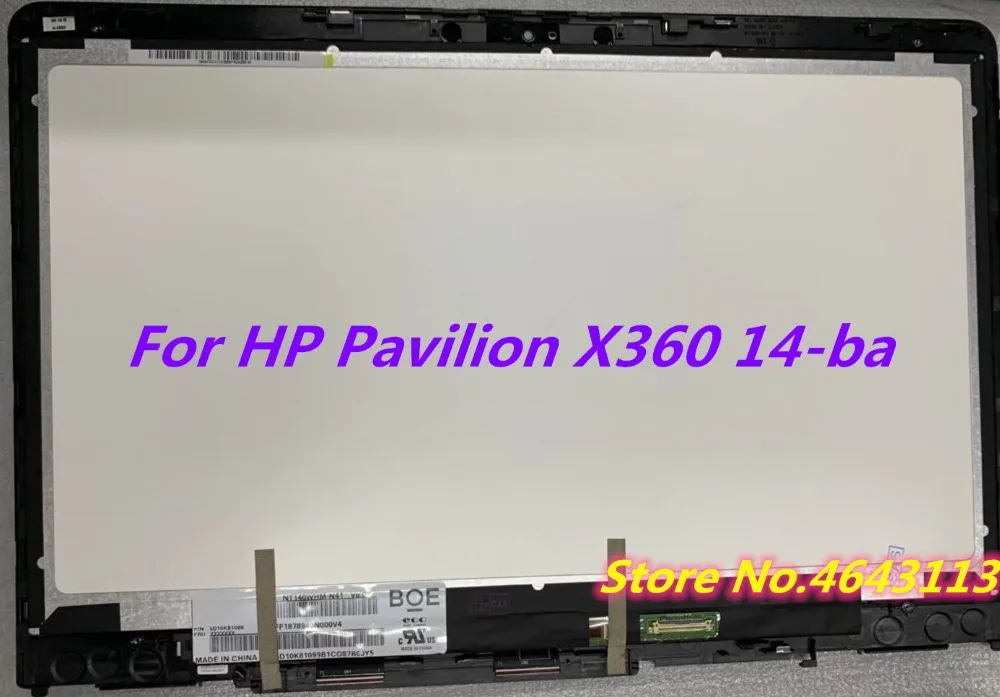 14 ''ips lcd кодирующий преобразователь сенсорного экрана в сборе+ рамка B140XTN02. E N140HCE-EBA для hp Pavilion X360 14-ba серии Номинальная 4,8/5 на основе