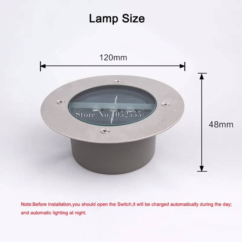Perfect HOT 40PCS Solar Powered Outdoor Deck Lights Ground Lamp (3 LEDs Light Beads) Underground Light Garden Pathway Light 3