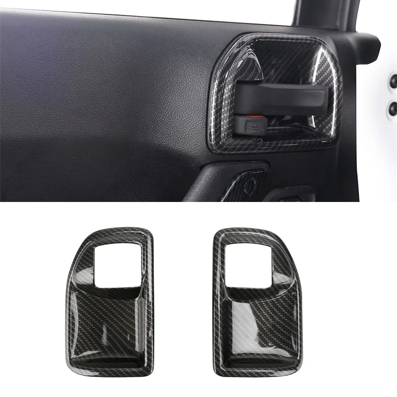 Us 22 09 15 Off Interior Door Handle Bowl Cover Trim Chrome Abs Frame Car Styling For Jeep Wrangler Rubicon Jk 2007 2017 2 Doors Car Accessories In