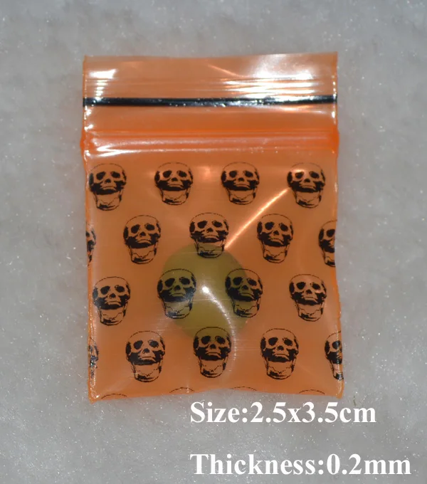 

1000pcs/Lot,2.5*3.5cm 1''x1.4'',Orange small size Zip Lock bag resealable Plastic Bag mini packaging