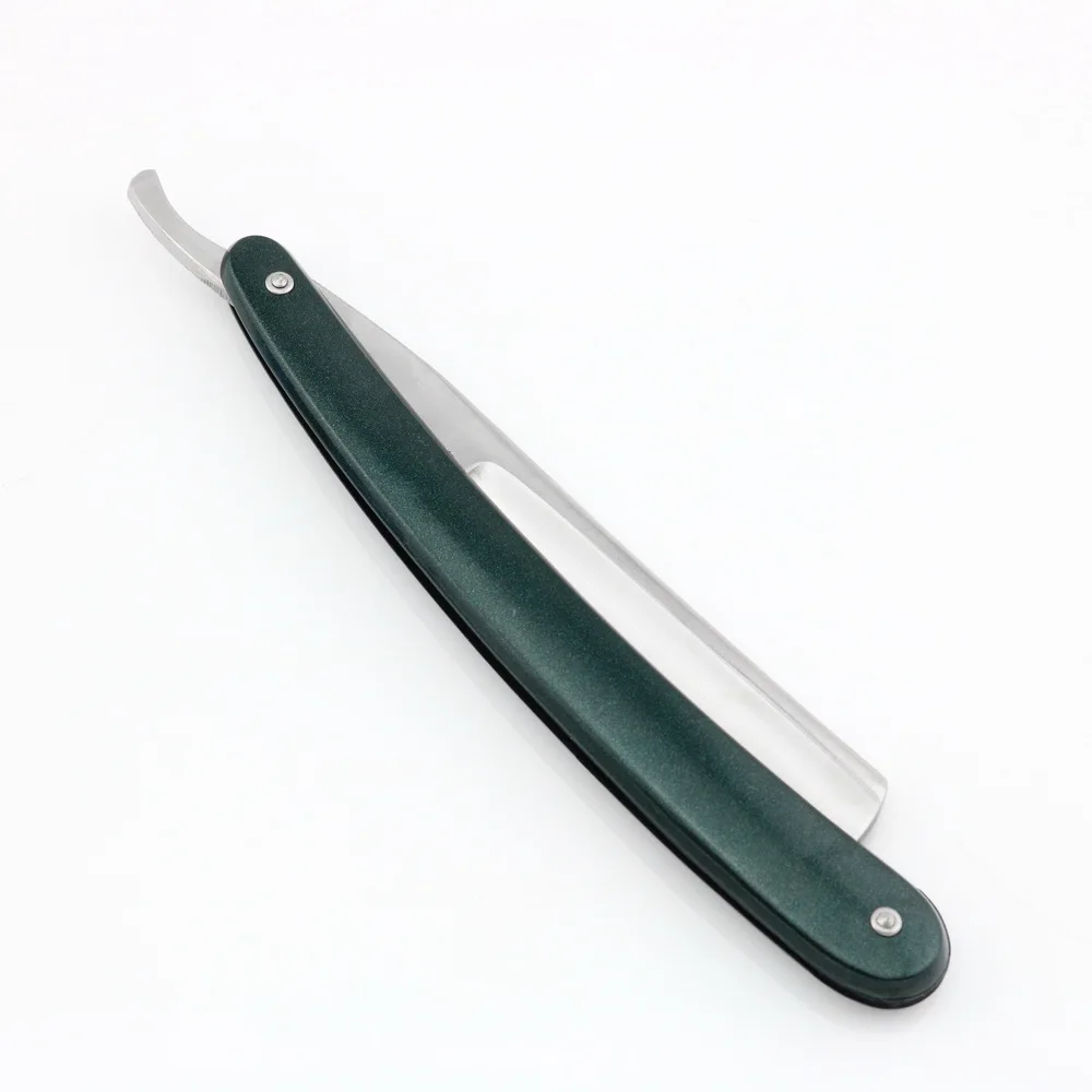 Straight Razor Folding shaving razor Gold dollar Model 100 Stainless Steel blade sharp Green handle with gift box 10PCS/LOT NEW 6