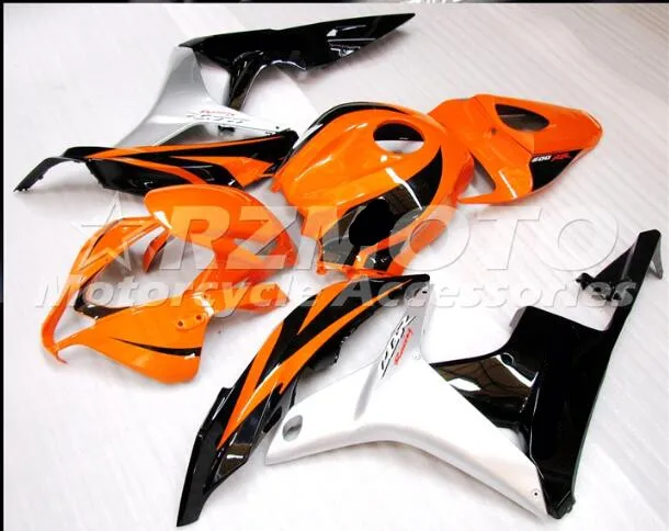ACE наборы впрыска ABS Обтекатели комплект Подходит для HONDA CBR600F5 2007 2008 CBR600F5 07 08 оранжевого и белого цветов в стиле хип F86