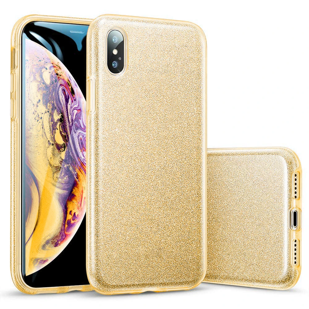 Блестящий Футляр для samsung Galaxy A10, A20, A30, A40, A50, A70, M20, S8, S9, S10 Plus, 3 слоя, блестящий милый мягкий силиконовый чехол