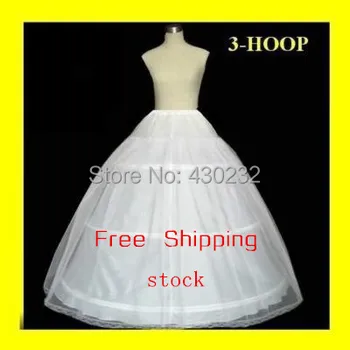 

2020 Hot sale 50% off 3 Hoop Ball Gown Bone Full Crinoline Petticoat Wedding Sexy Skirt Slip New