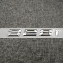 Хром блестящий серебряный ABS числа буквы слово автомобиля эмблема значка на багажник письмо наклейка Наклейка для BMW 3 серии 328i