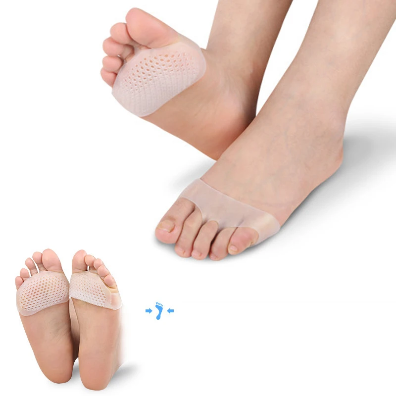 

5Pair Gel Insoles Forefoot Pads Invisible Shoes Slip Resistant Foot Pain Relief Soft Silicone Toe Separators Cushion Pedicure