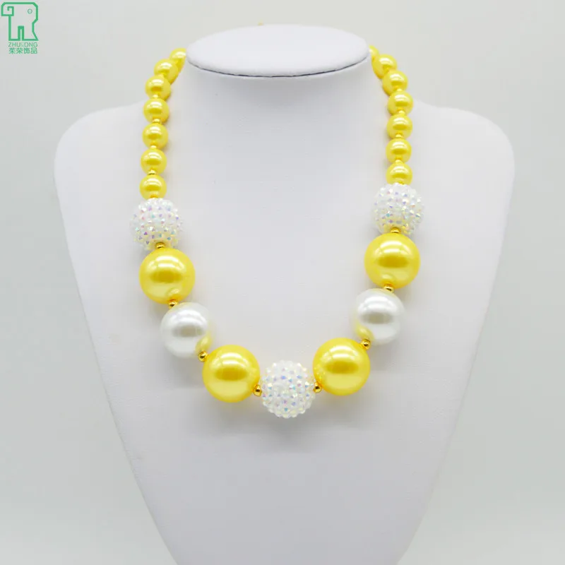 Buy Baby Girls Yellow Bead Necklace Children Chunky