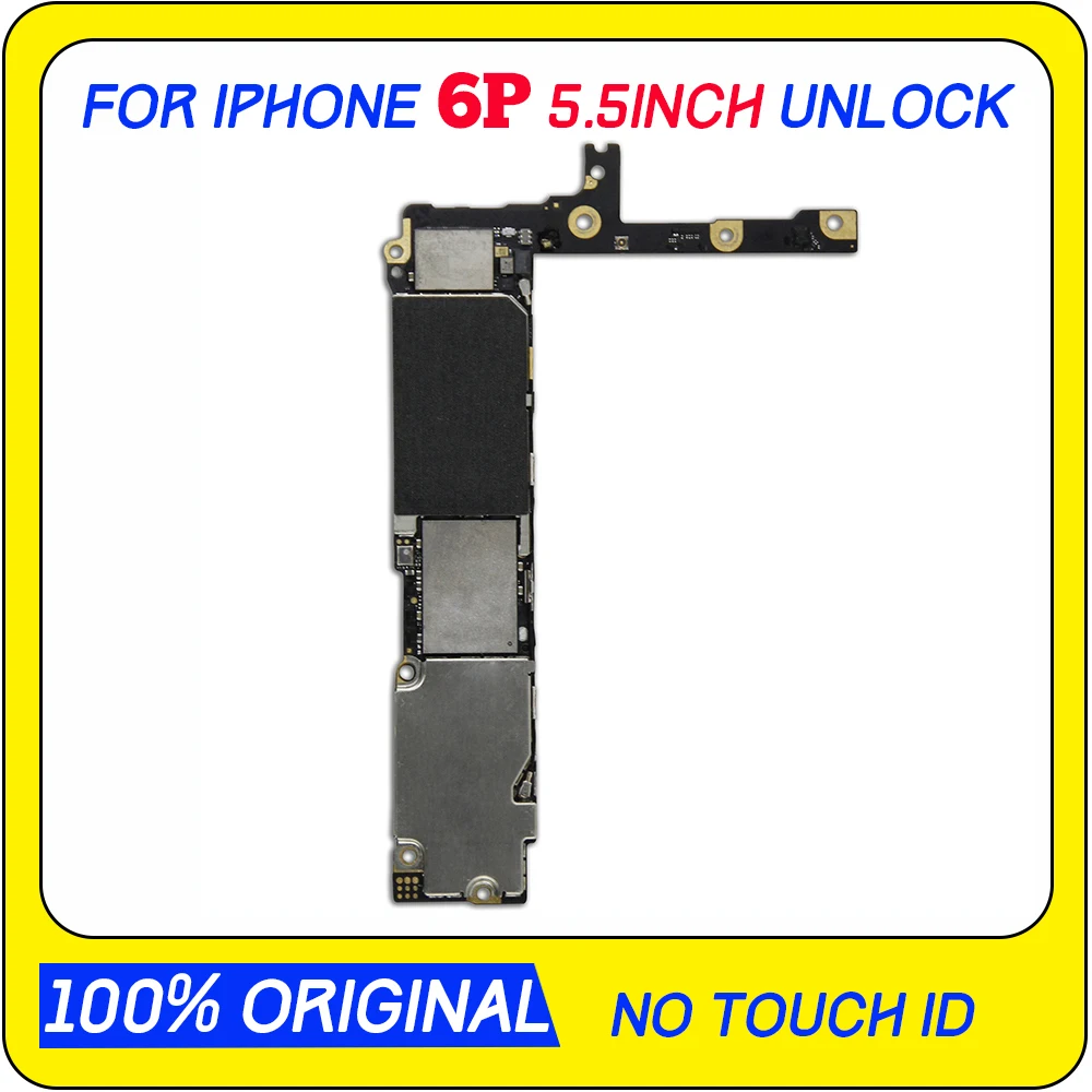 Оригинальная 64gb Материнская плата для iphone 6 Plus разблокирована логические платы для iphone 6 Plus без отпечатков пальцев