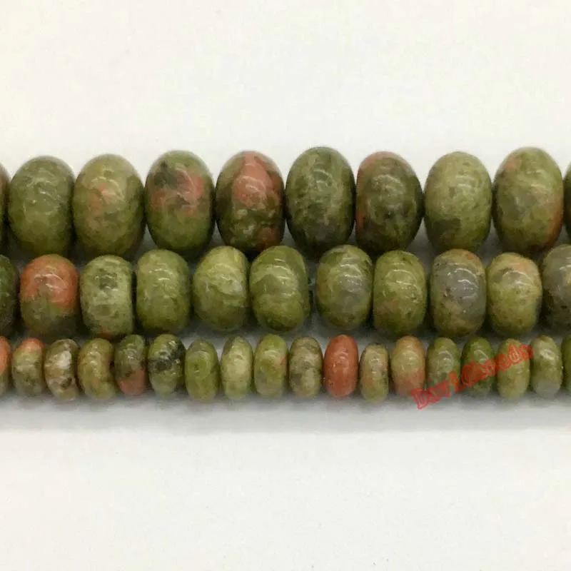 

Natural Stone Unakite Agates Rondelle Beads For Jewelry Making 15inch Spacer Beads Diy Bracelet