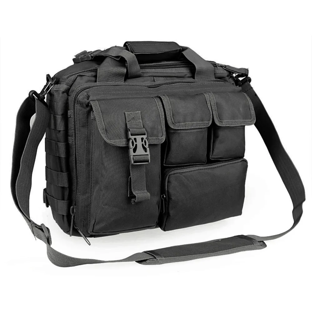 Pro-многофункциональная Мужская Военная нейлоновая сумка через плечо портфель достаточно большой для 1" ноутбука