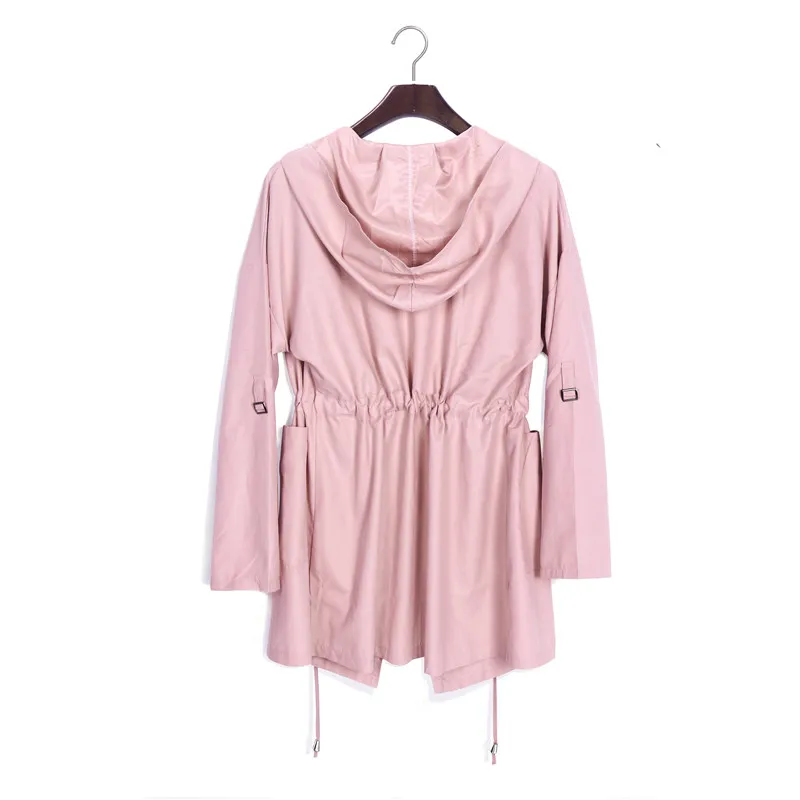 astounding  OllyMurs Spring Autumn Women Long Jacket Female Casual Pink Coat Bomber Jacket Basic Outwear Loose 