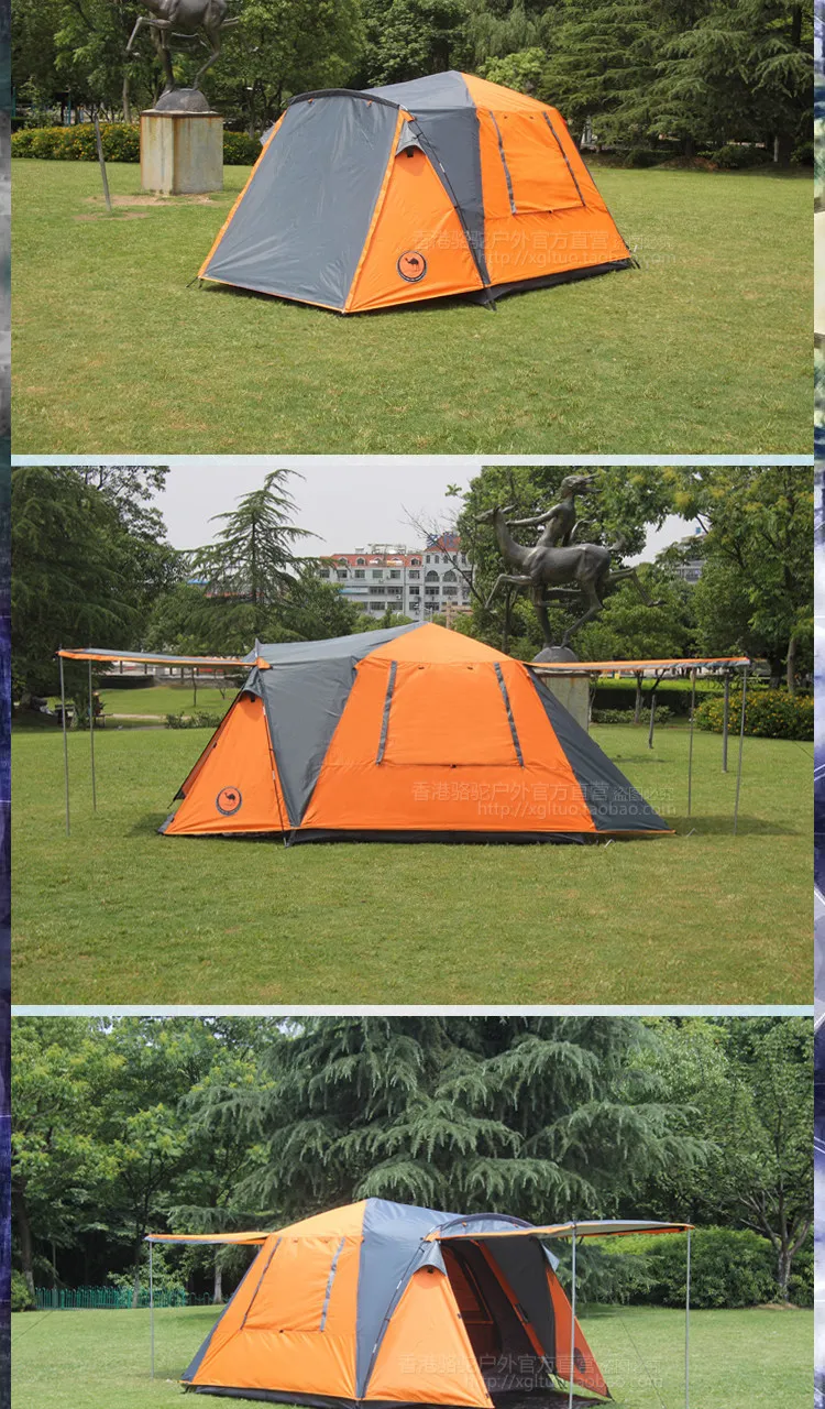 Высокое качество автоматический двухслойный Тент Открытый 3-4 кемпинг палатка квадратный открытый bivvy палатка