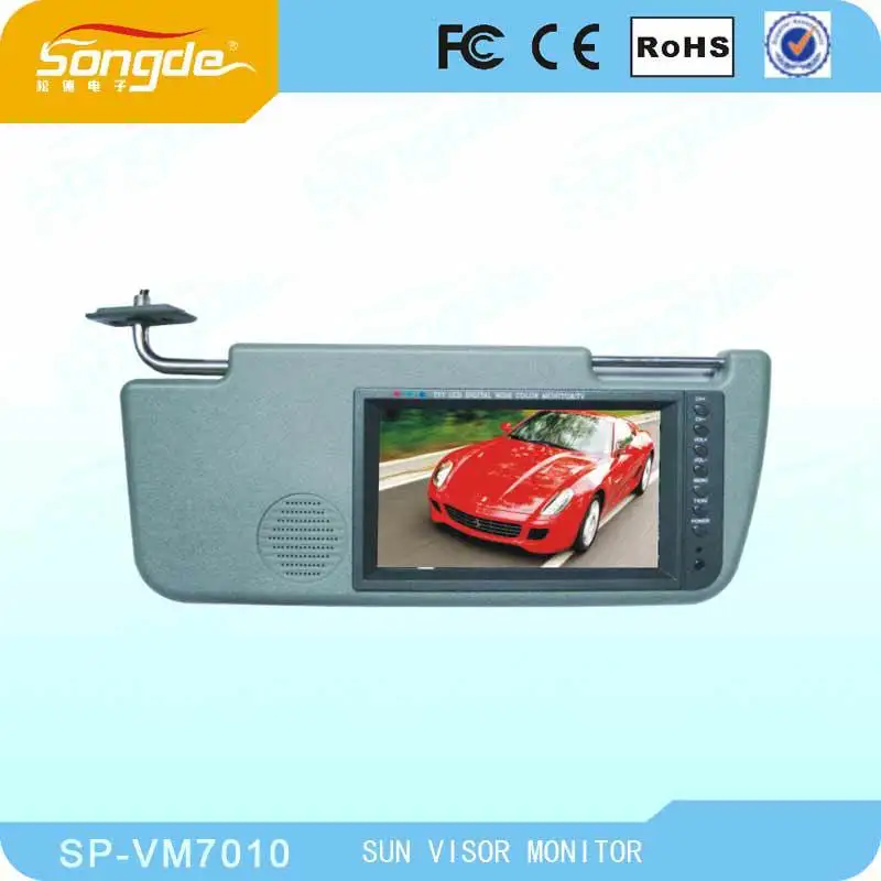 7 inch tft lcd car sun visor monitors display free sample