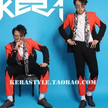 S-4XL Новинка года для мужчин черный оранжевый шить костюмы куртки для выступлений пальто будущих мам торжественное платье певица