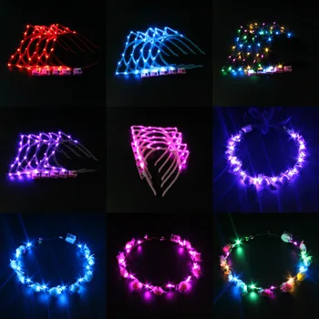 

LED Light Up Cat Ear Headband Party Glowing Supplies Women Girl Flashing Hair band bridal wedding headdress cheer props gifts