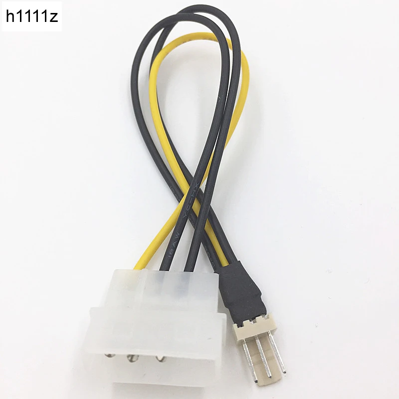 

4Pin to 3Pin Fan Power Supply Interface Convert Cable Cables D Type 4P to 3P CPU Graphics Card Fan Power Cable Conveter Adapter