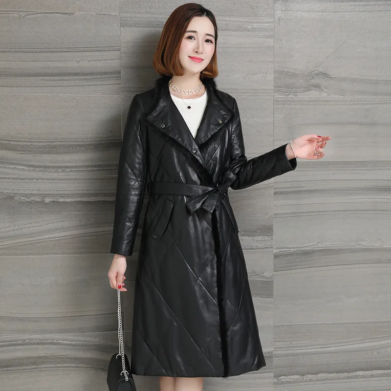 

Real Genuine Leather Jacket Women Clothes 2019 Korean Vintage Mink Fur Coats Spring Autumn Sheepskin Down Coat Women Tops ZT2369