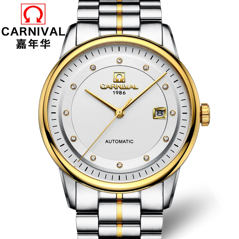 

High end Business Watch men CARNIVAL Luxury Automatic Watch with Imported MIYOTA Movement,Calendar,Sapphire Mechanical watches