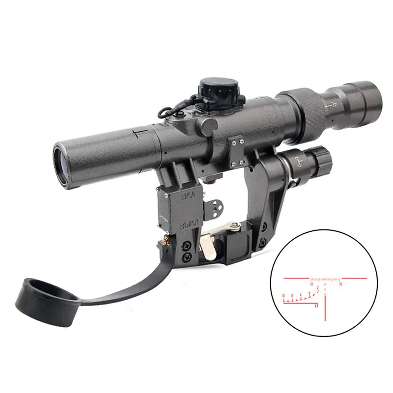 

FIRECLUB Tactical Dragunov 3-9x24 SVD First Focal Plane Sniper Rifle Scope Fit AK 47 red Illuminated Sight Rifle Scope