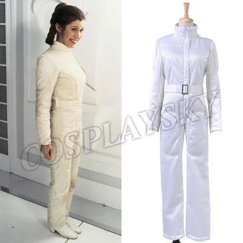 Star Wars Princess Leia Organa White Jumpsuit Cosplay Costume Woman Font B Star Wars Princess Leia Organa White Jumpsuit