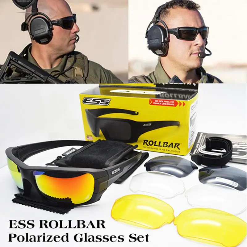 ESS ROLLBAR Polarized Tactical Sunglasses UV protection Military