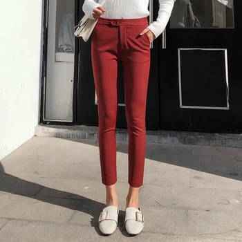 

Summer Korean fashion trousers elegant Slim High waist Leggings pencil pants suit pant casual office lady large size pants women