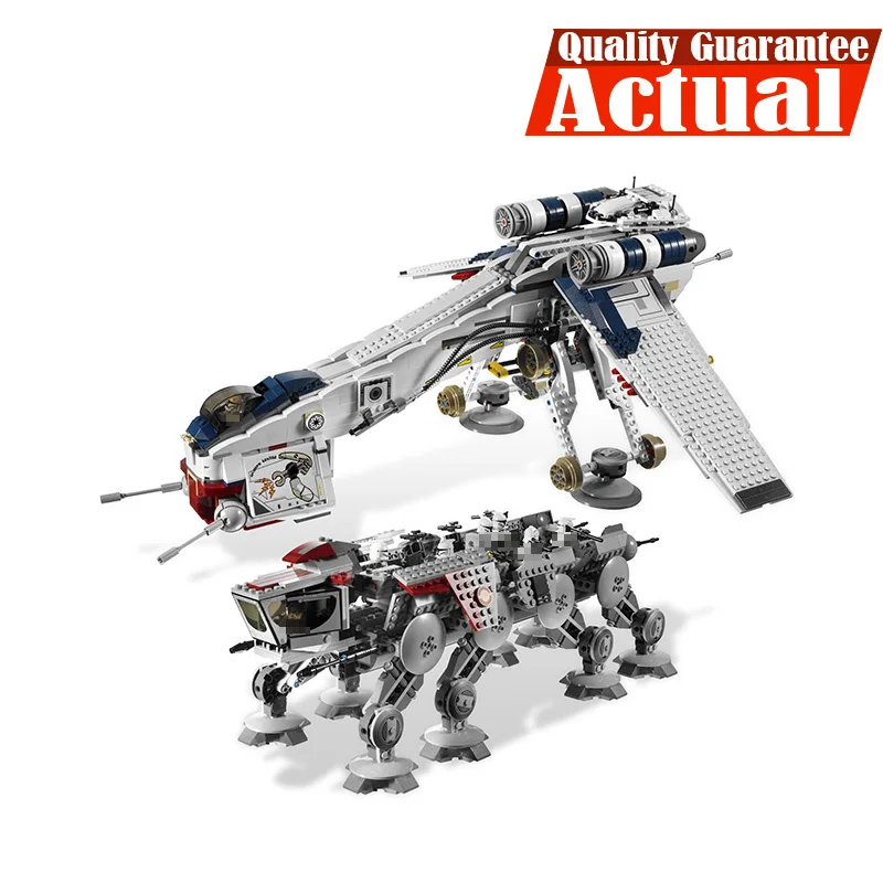 

Lepin 05053 New 1788Pcs Star The Republic Dropship Wars Set Building Blocks Bricks Children Toys For children Compatible 10195