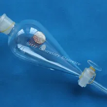 250 мл пириформ отделительная Воронка с прямым наконечником для капельного, 24/29 суставов, стеклянный стопкок(лабораторное стекло